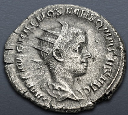 Hostilian, 251 CE, mid-late (Rome mint - 5th officina - 1st emission - AR Antoninianus)